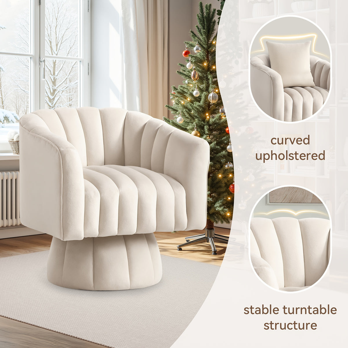 living room single chair fixed   swivel leisure chair - Temu