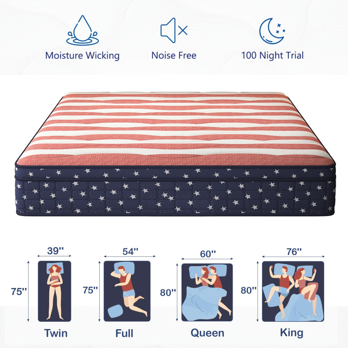 10 12pcs   independent bag spring mixed mattress - Temu