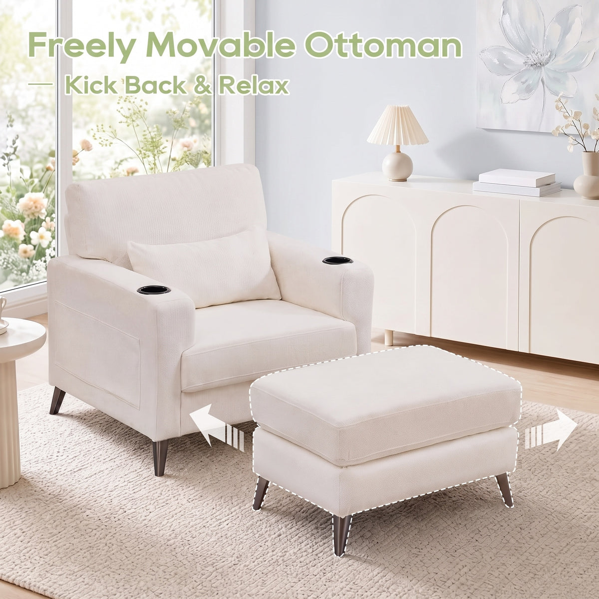 single sofa chair matching   ultra comfy chaise lounge - Temu