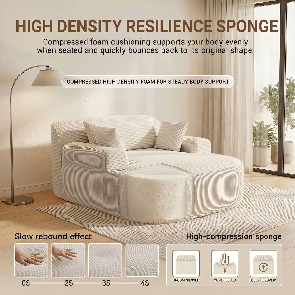 oversized chaise lounge chair indoor boneless couch cloud - Temu