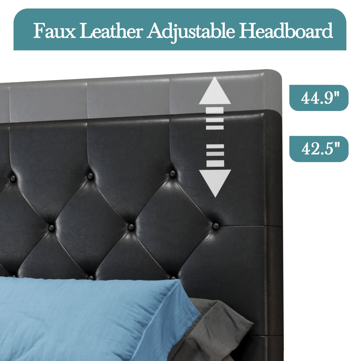 full queen king upholstered platform storage bed 4 - Temu