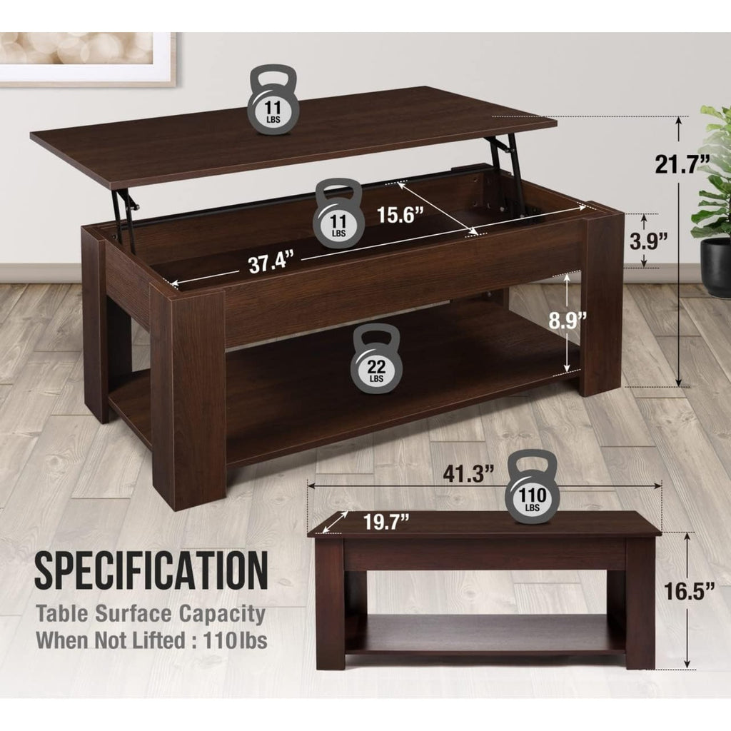 41 lift top coffee table hidden storage compartment rising - Temu