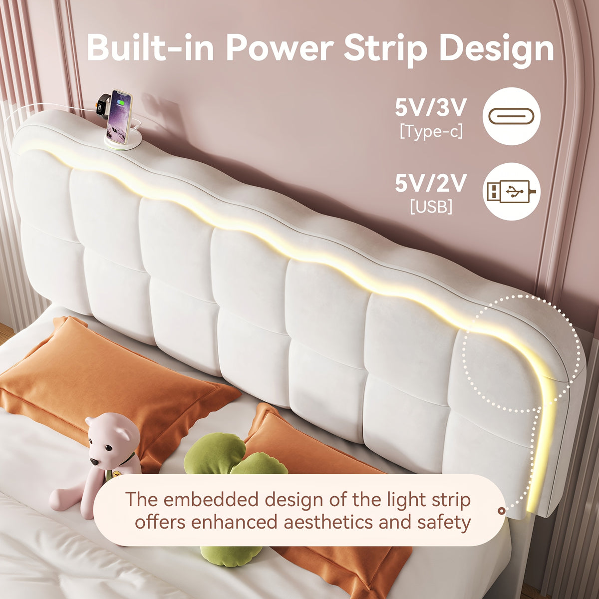 mraeer twin full queen bed frame led lighting 2 4 storage - Temu