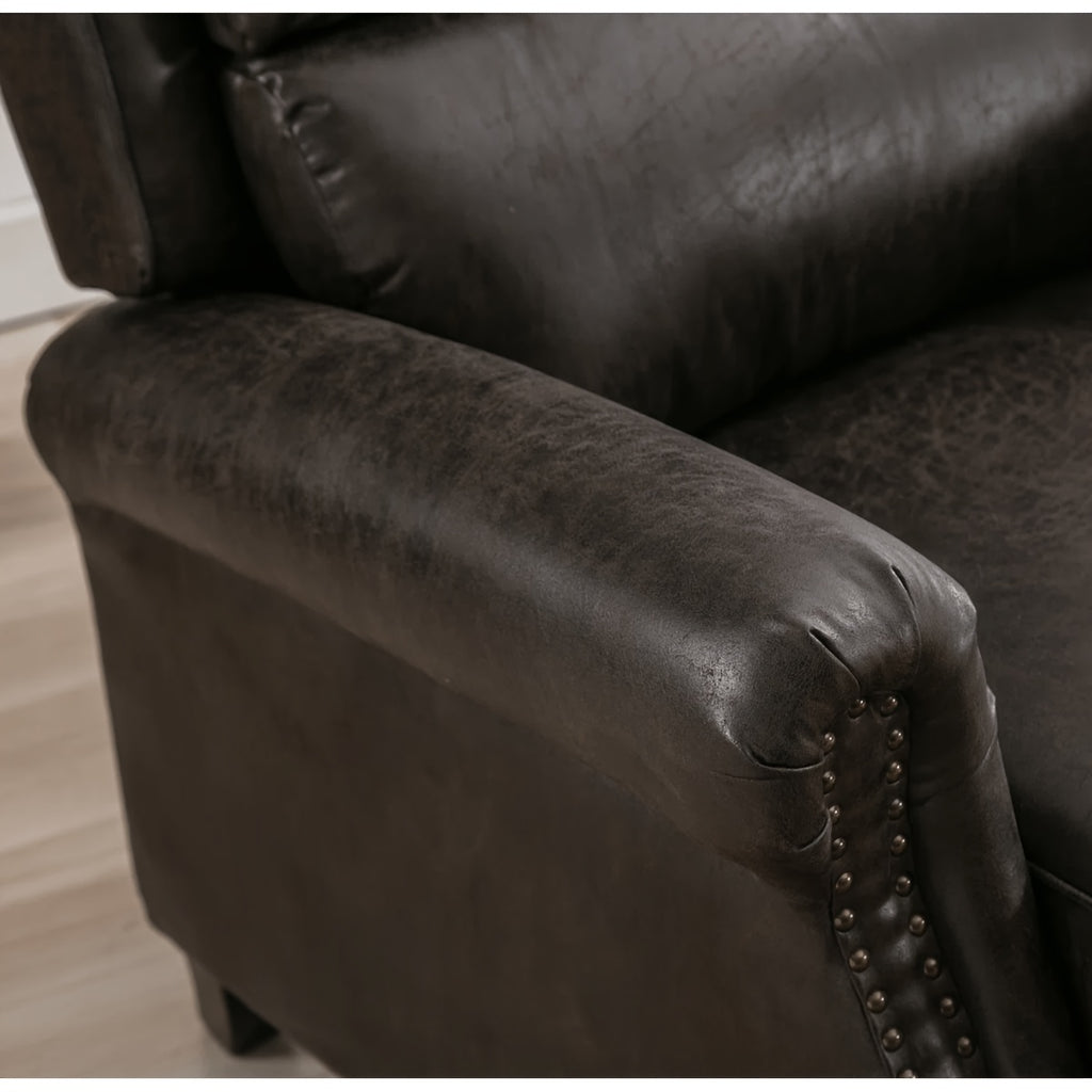 recliner chair faux leather armchair push back - Temu