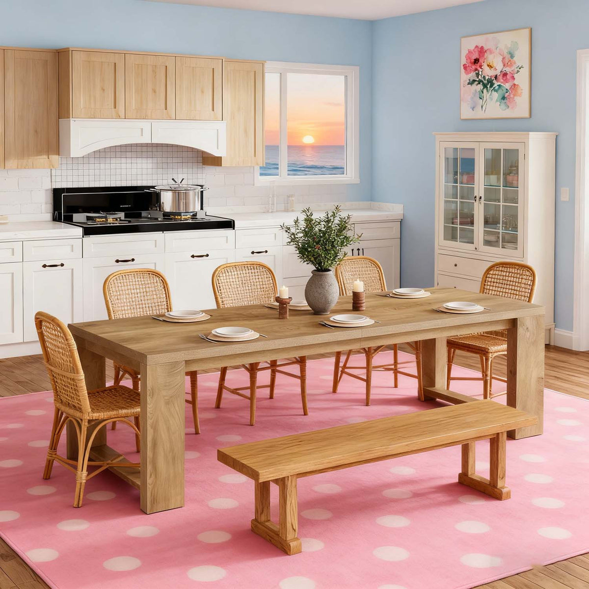1pc 86 61 inch farmhouse dining   narrow kitchen - Temu