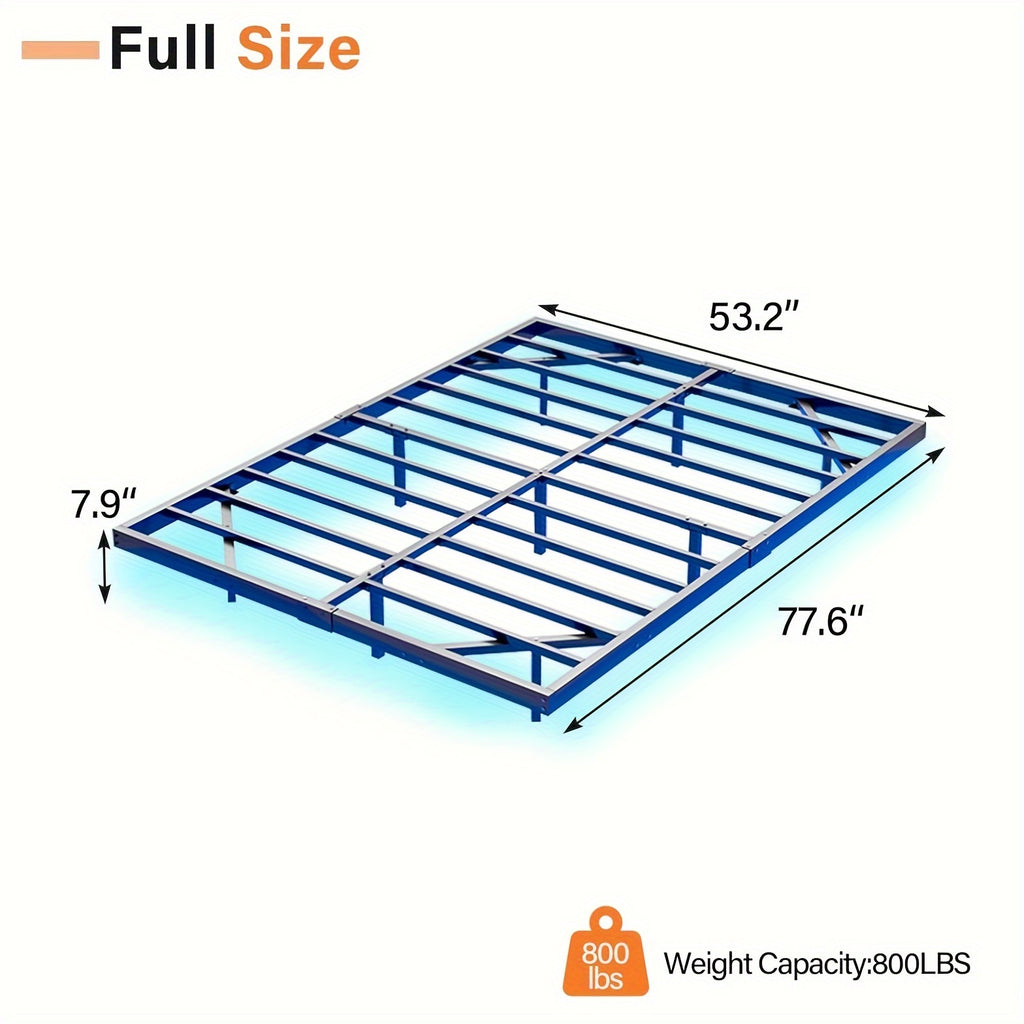 full queen king size floating bed frame led lights heavy - Temu
