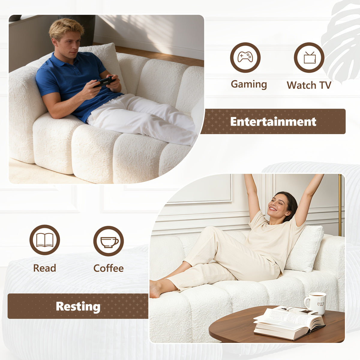 102 inch large sofa multi person sofa   room sofa - Temu