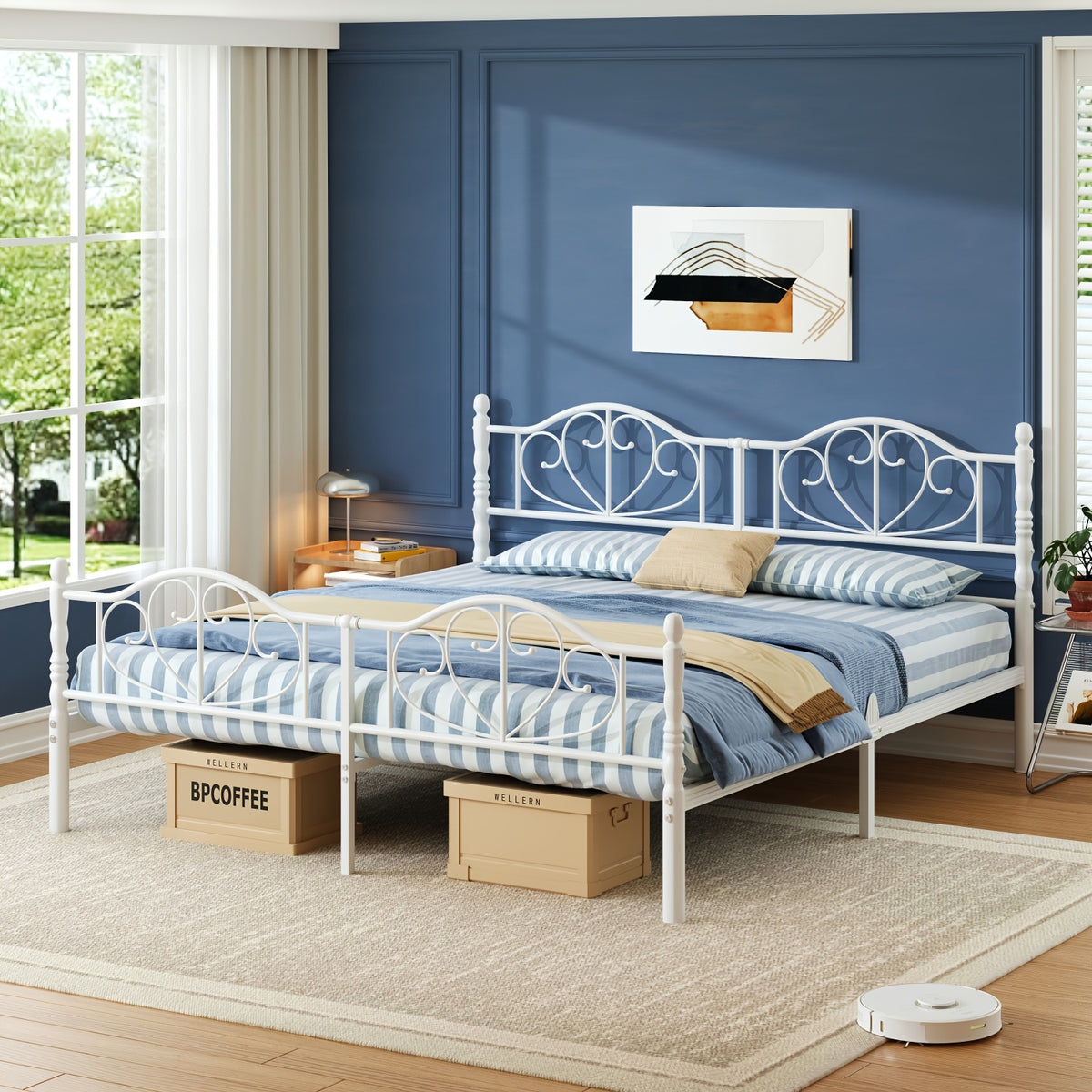 12 inch platform bed frame victorian style headboard - Temu