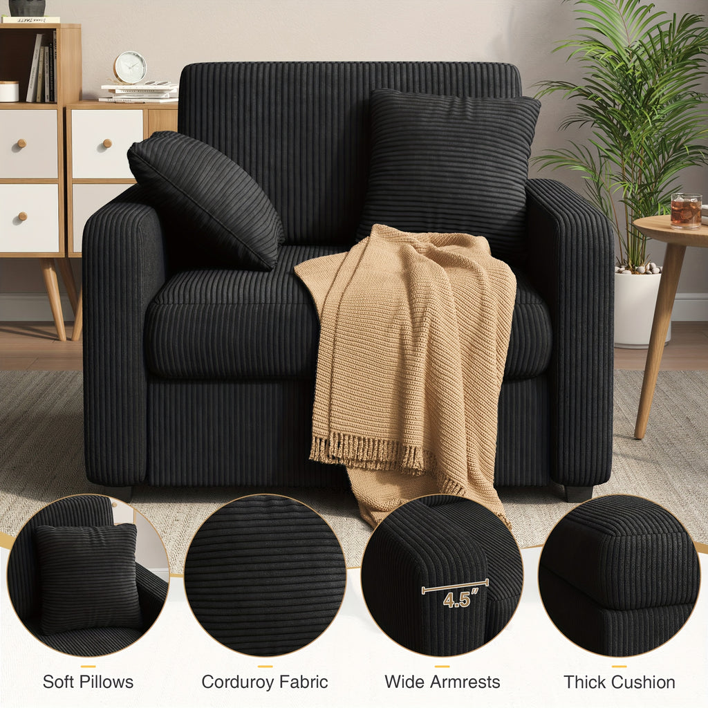 42 oversized chaise lounge chair indoor corduroy upholstered - Temu