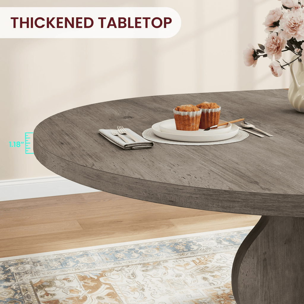 adjustable round dining table measuring 47 63 featuring a - Temu
