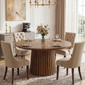 47 3 round solid wood dining table 4 6 people farmhouse - Temu