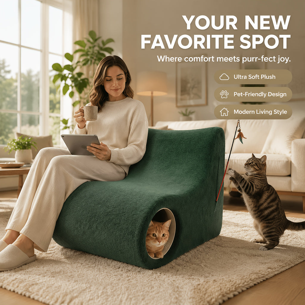 pet friendly teddy lounge chair human pet shared single sofa - Temu