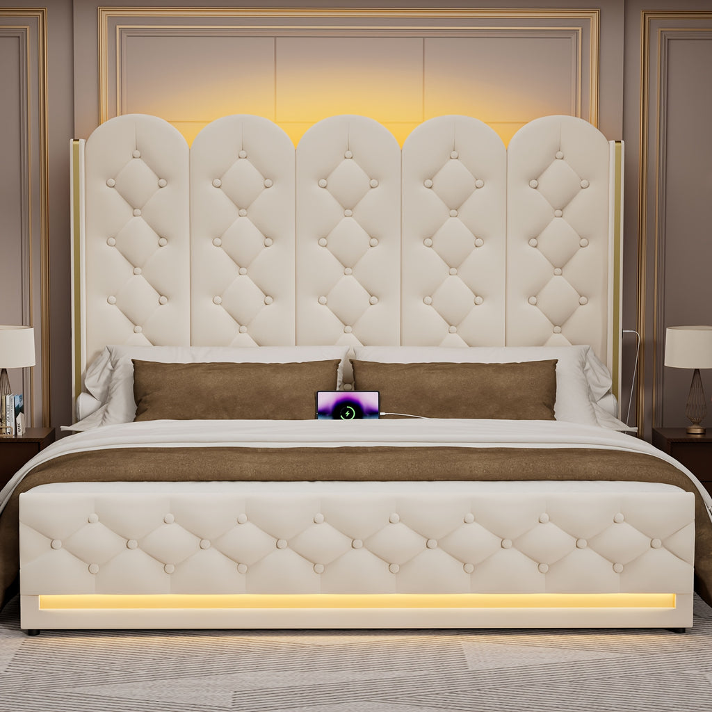 upholstered bed frame lift storage bed tall bed frame camas - Temu