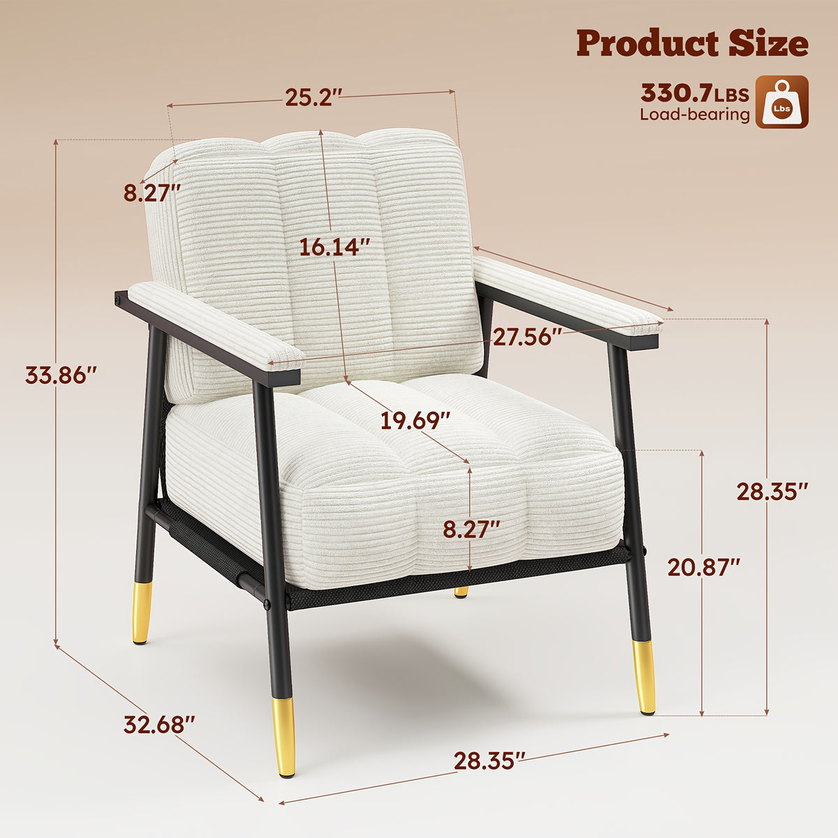 century modern striped recliner chair thick - Temu