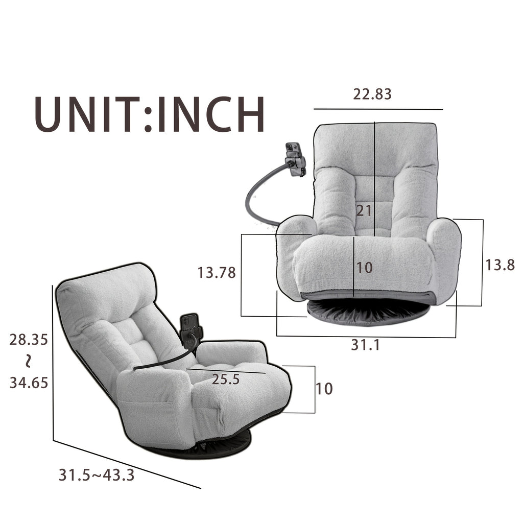 360 swivel gaming floor chair 5 position adjustable folding - Temu