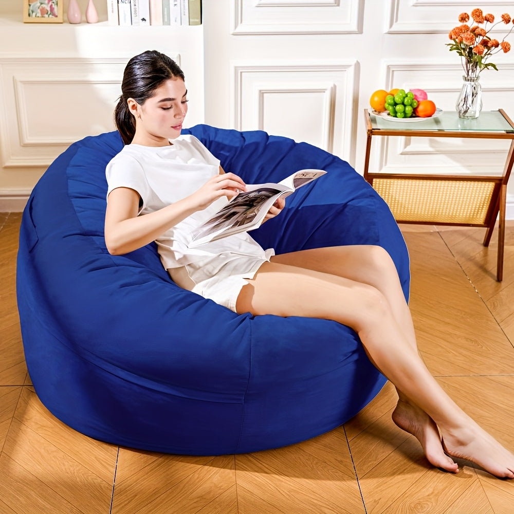 round bean bag chair large size 44 bean bag sofa soft - Temu