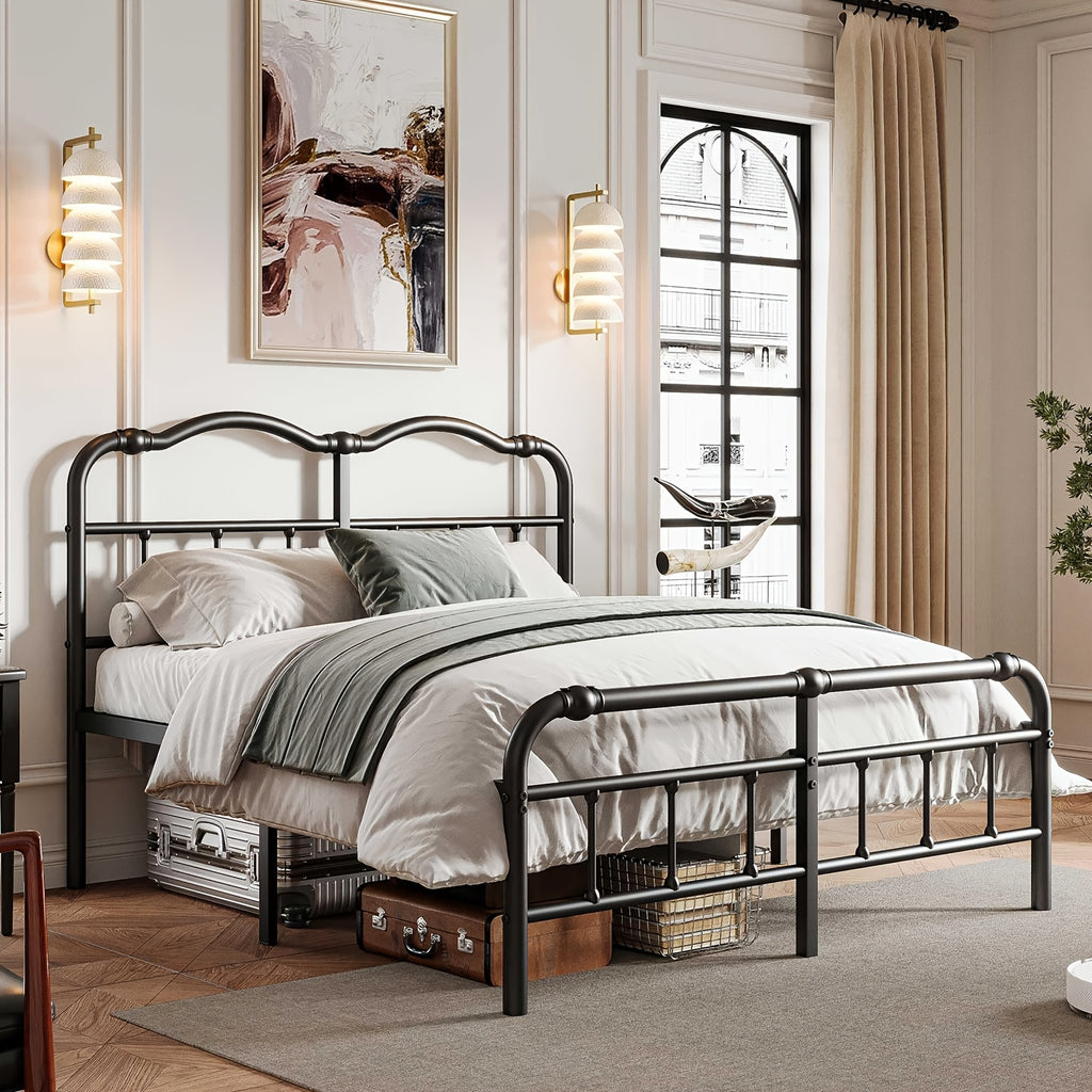 bed frame headboard footboard vintage style steel - Temu