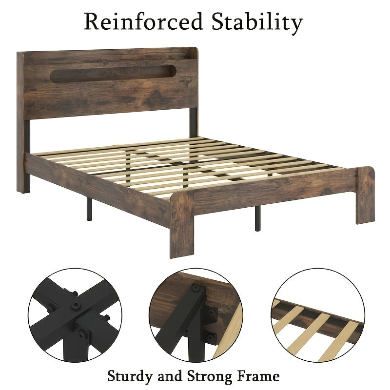 full queen king size platform bed frame storage - Temu