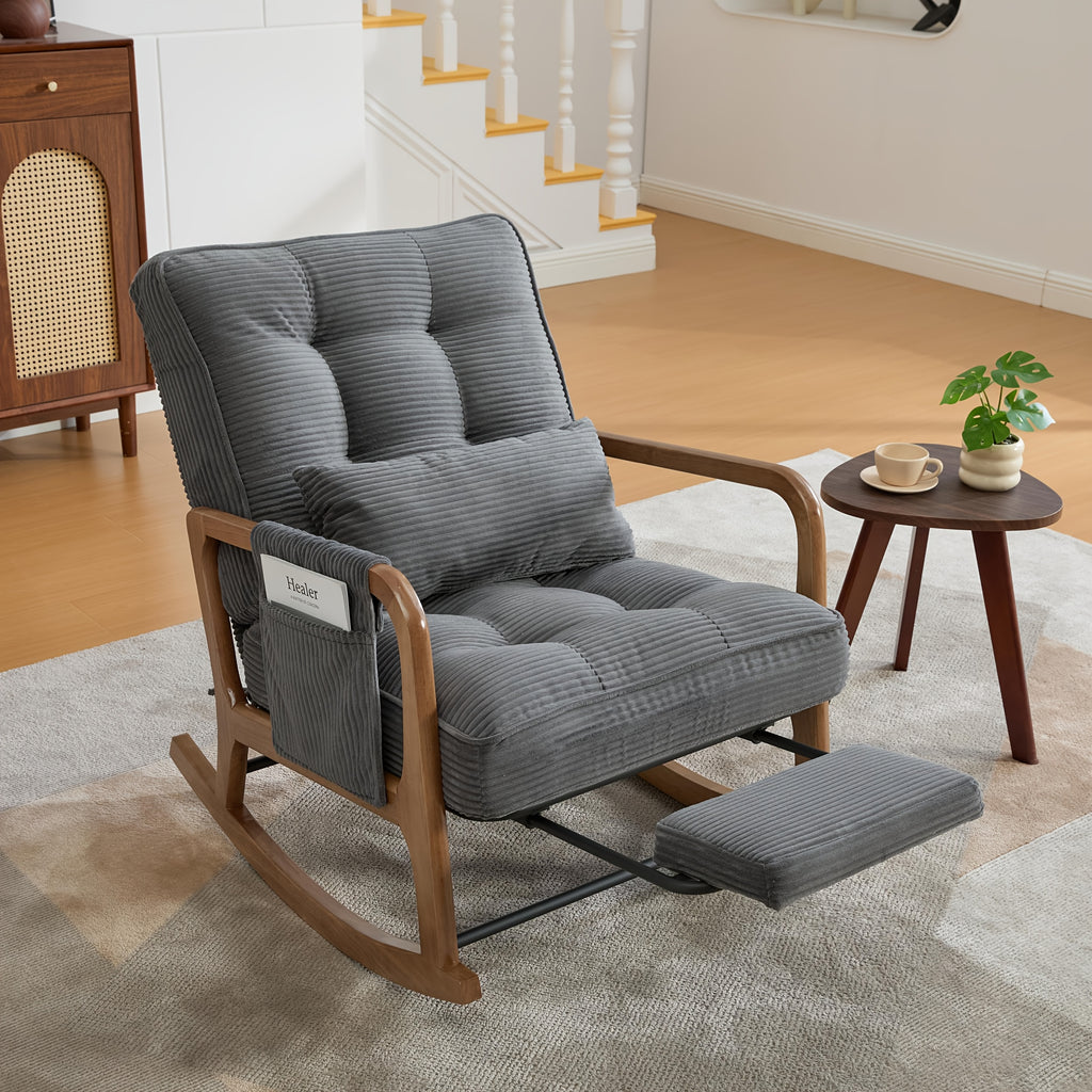 rocking accent chair   adjustable backrest corduroy - Temu