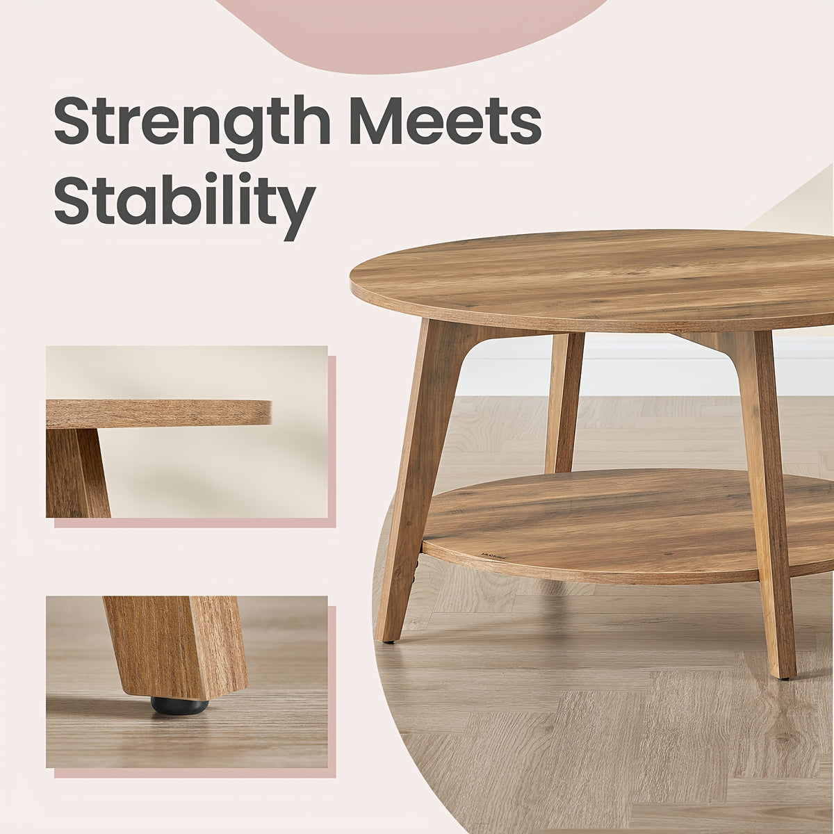 round coffee table tea table 2 tier   center - Temu