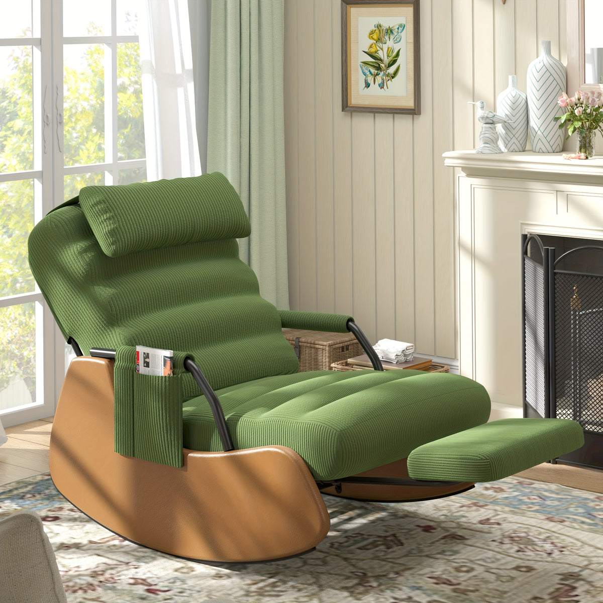 nursery glider rocking chair soft cushioned seat - Temu