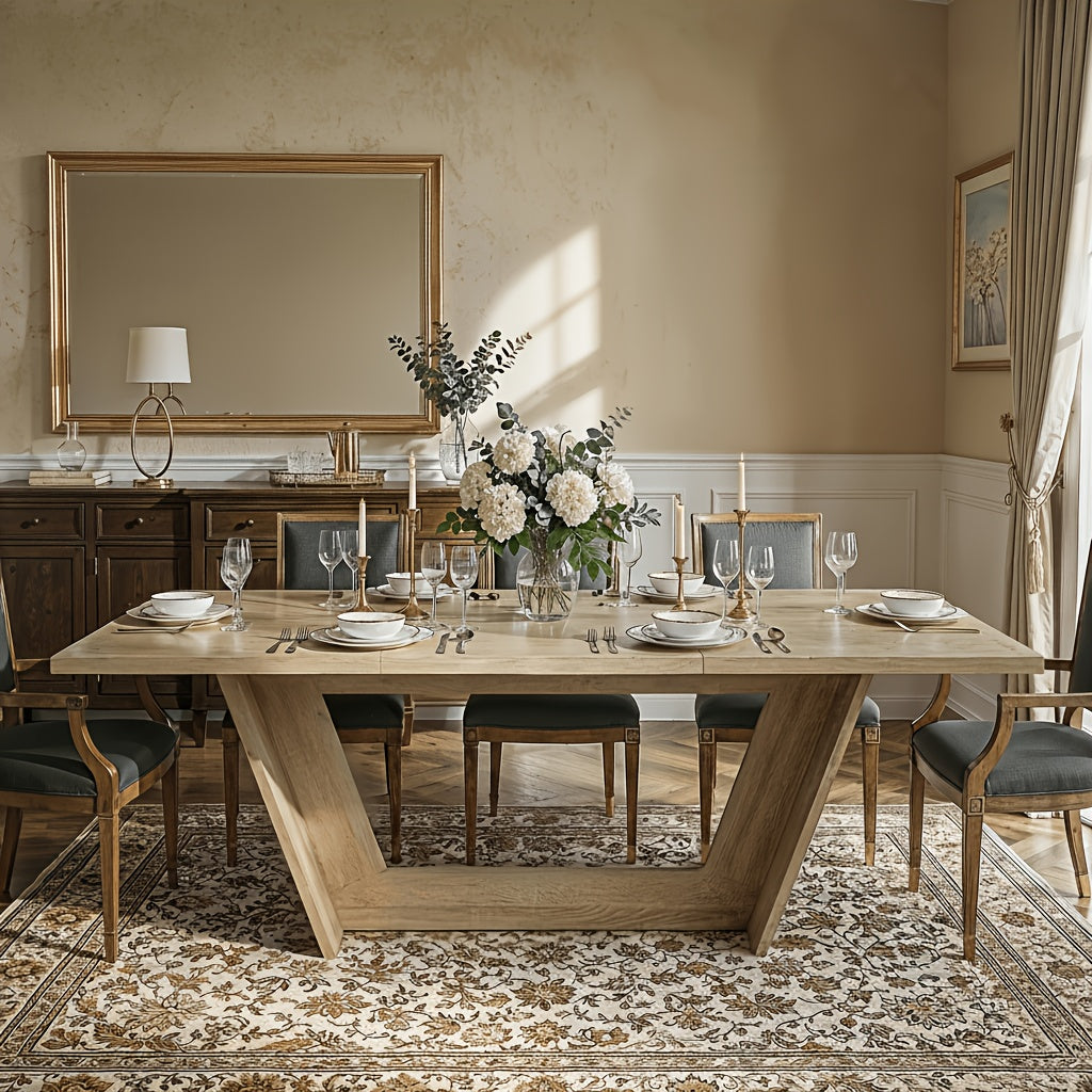 modern 6 8 person table 81 5 wide large rectangular dining - Temu