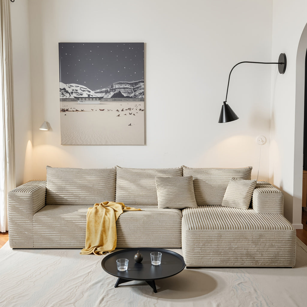 u l shaped corduroy modular sectional sofa bed vacuum - Temu