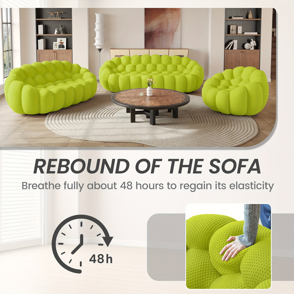 100 03 modern upholstered curved sofa 3 seater mesh fabric - Temu