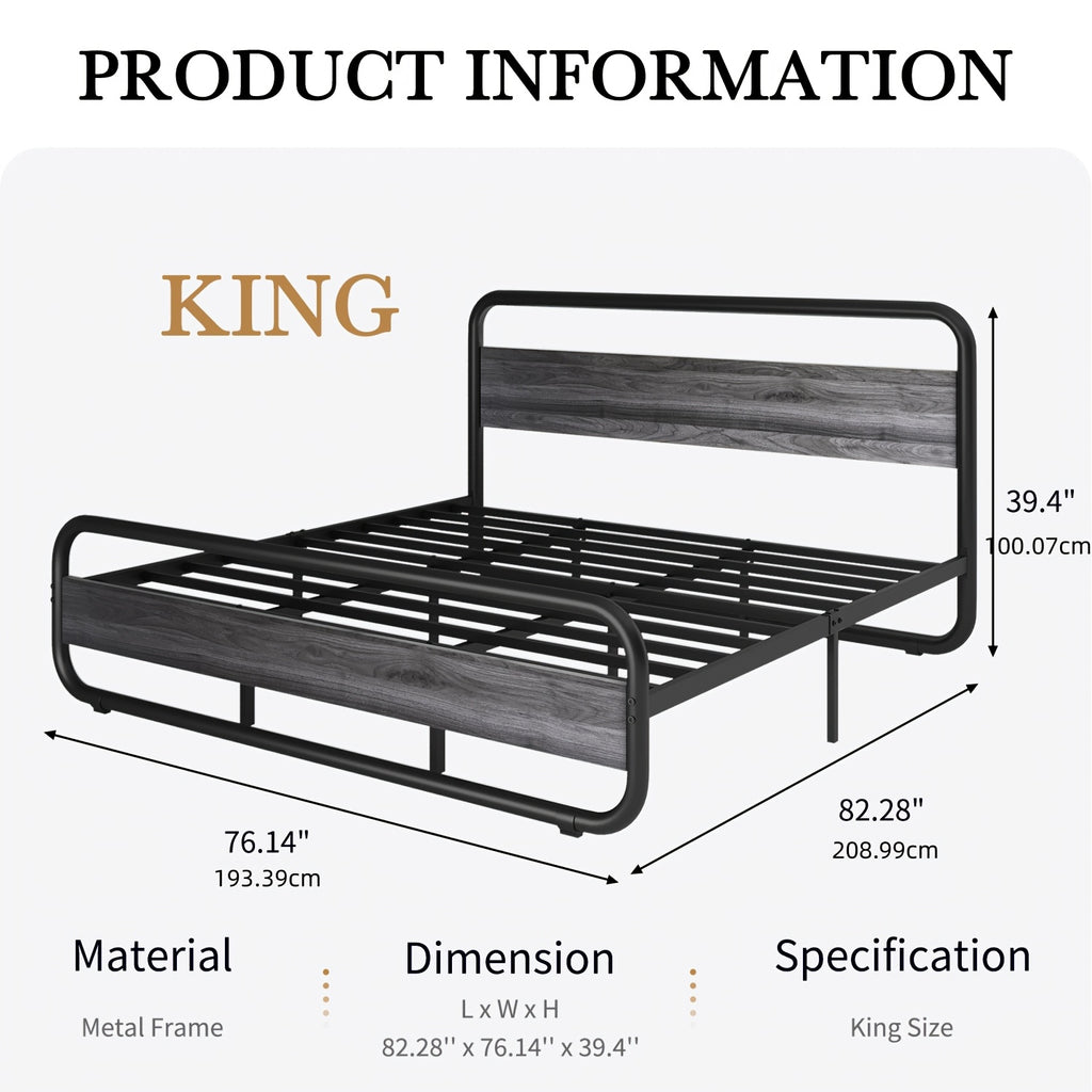 twin full queen king size   grey white bed frame - Temu