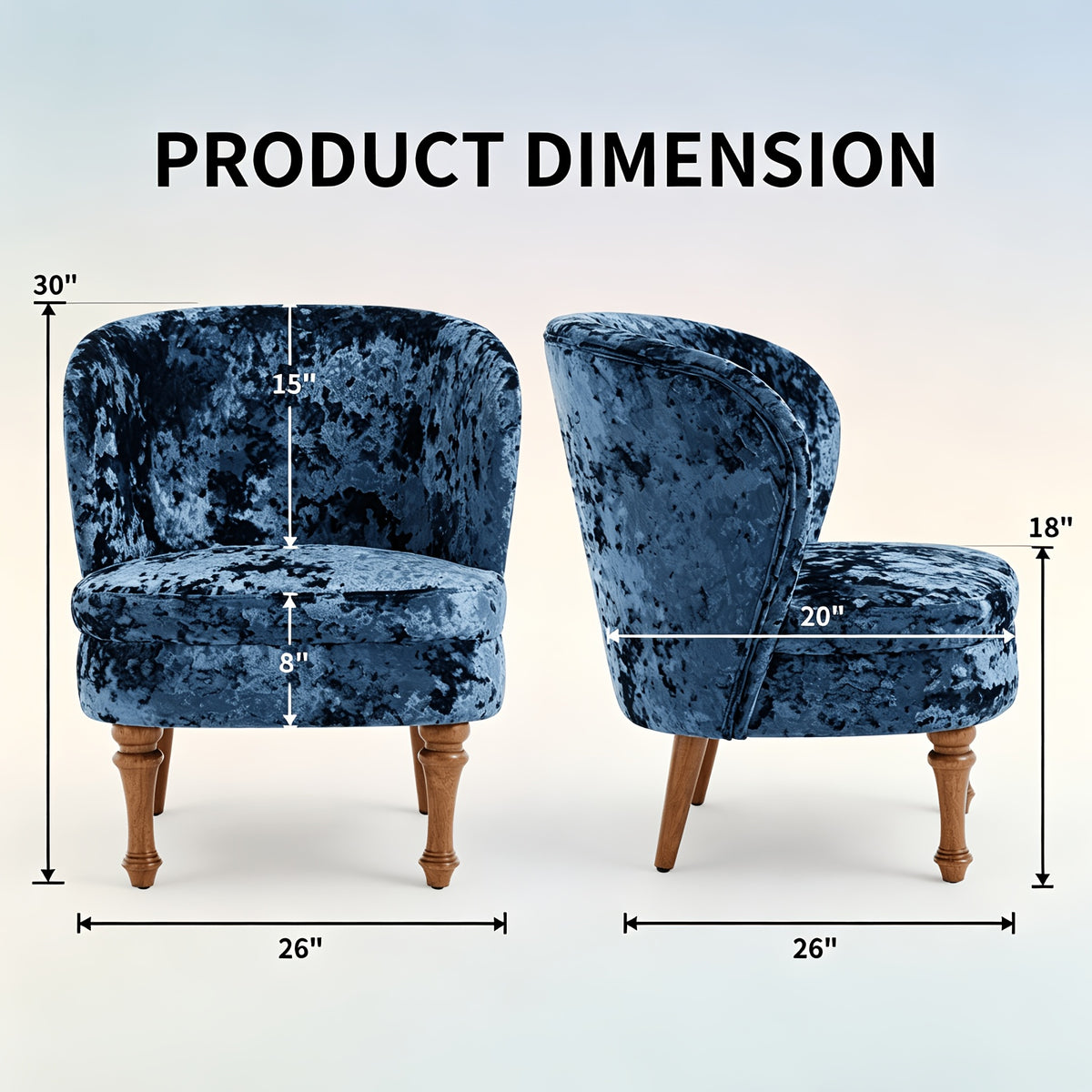 26 w velvet   accent chair modern upholstered vanity - Temu