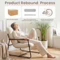 armchair wood armrests oversized corduroy lazy - Temu
