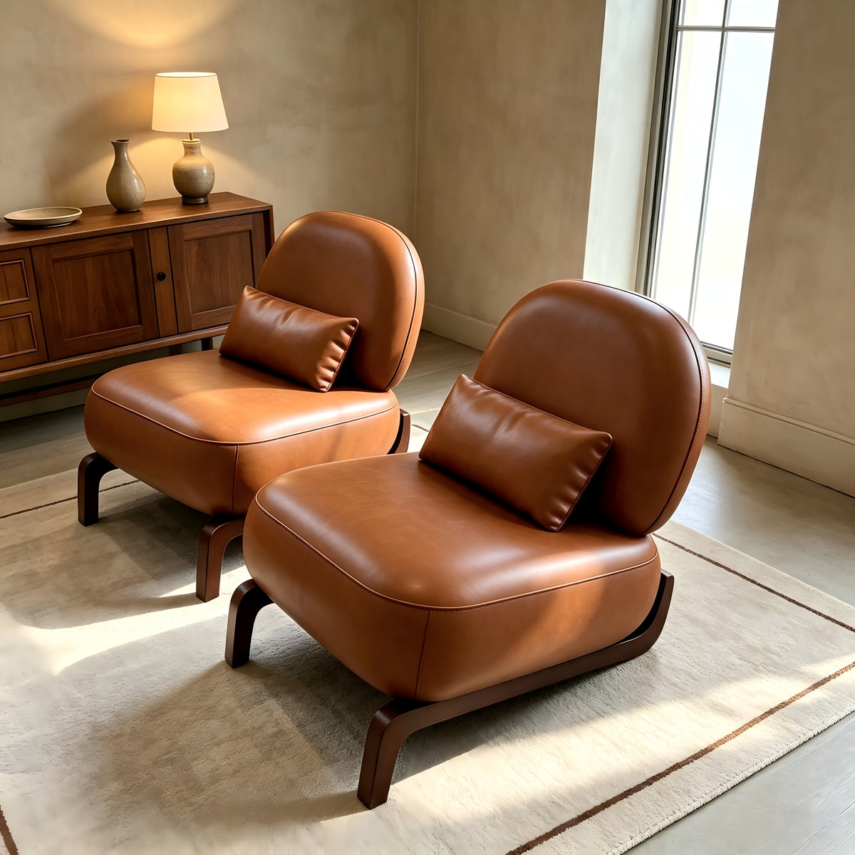 single person lazy sofa without armrests solid wood curved - Temu