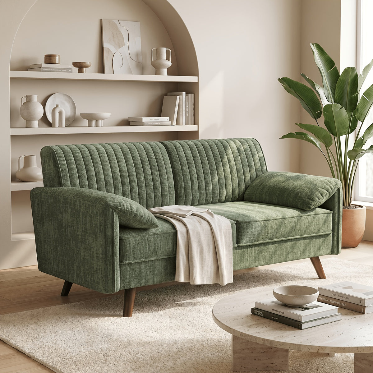 1pc 64 5 chenille loveseat soft padded   compact 2 seater - Temu