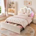 twin full queen size velvet princess petal bed frame - Temu