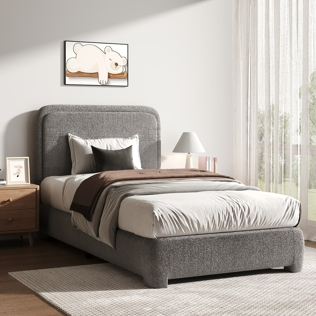 twin full   bed frame cloud boucle upholstered - Temu