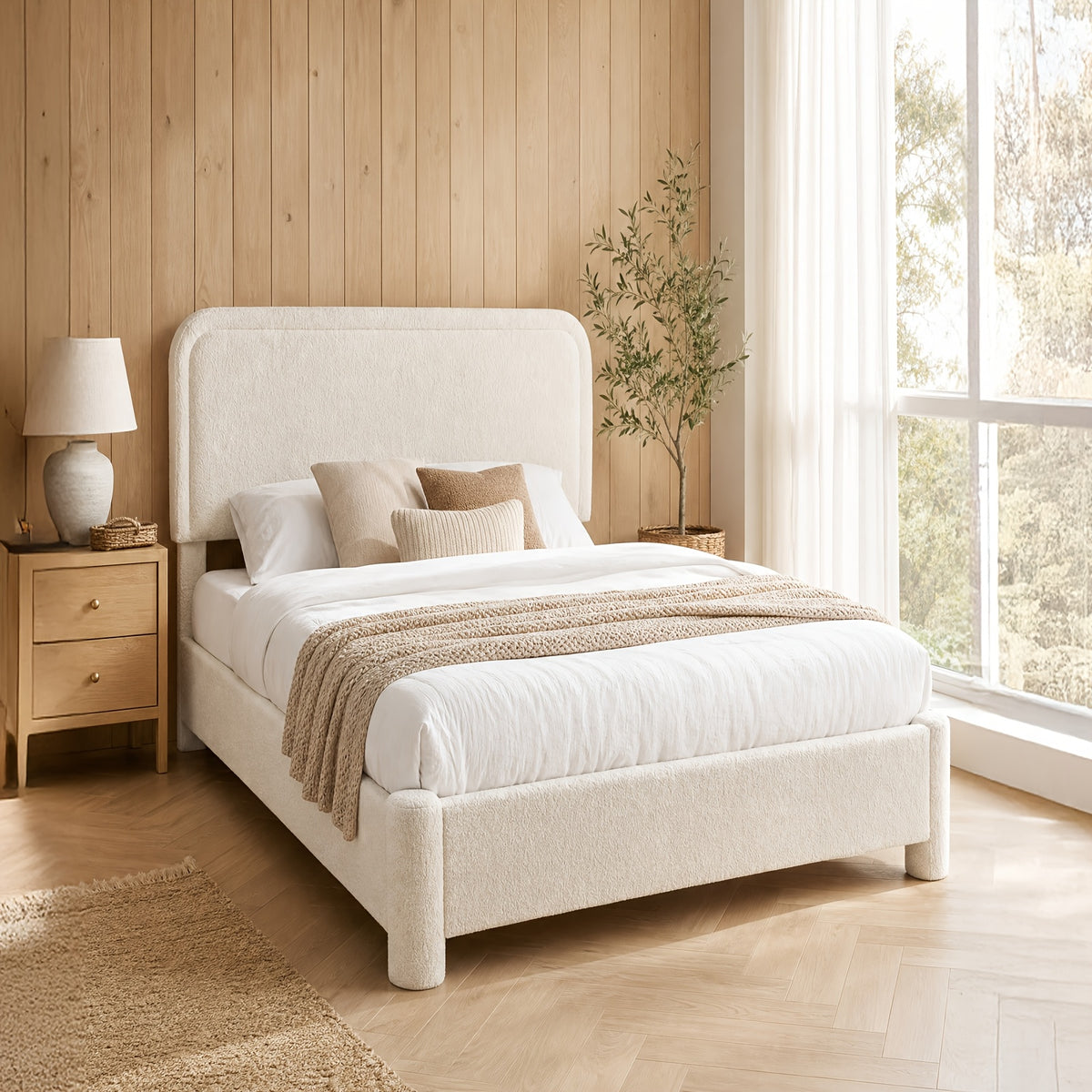 platform bed bed storage cloud teddy boucle frame adjustable - Temu