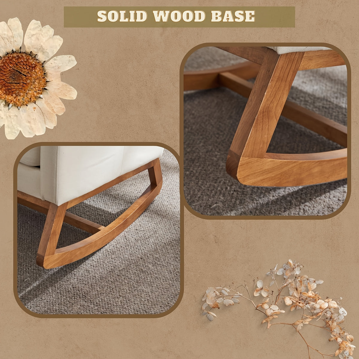 rocking chair high seat upholstered   century - Temu