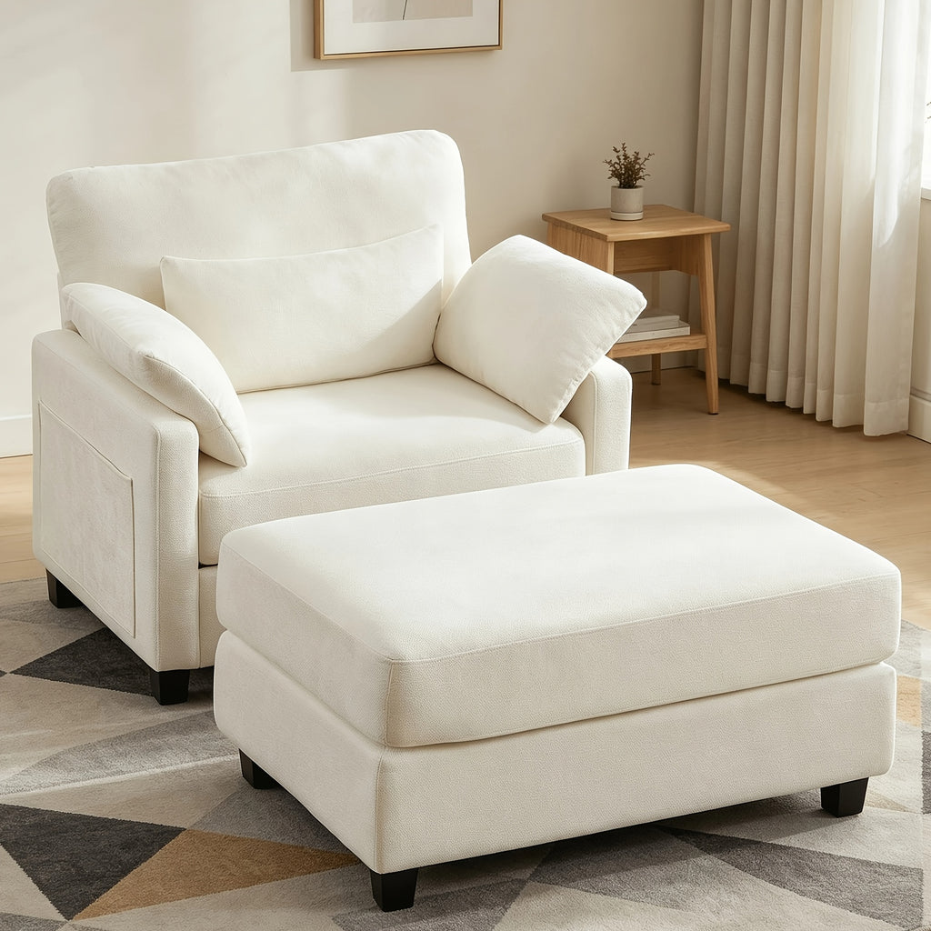 57 5 oversized chaise lounge   indoor white reading - Temu