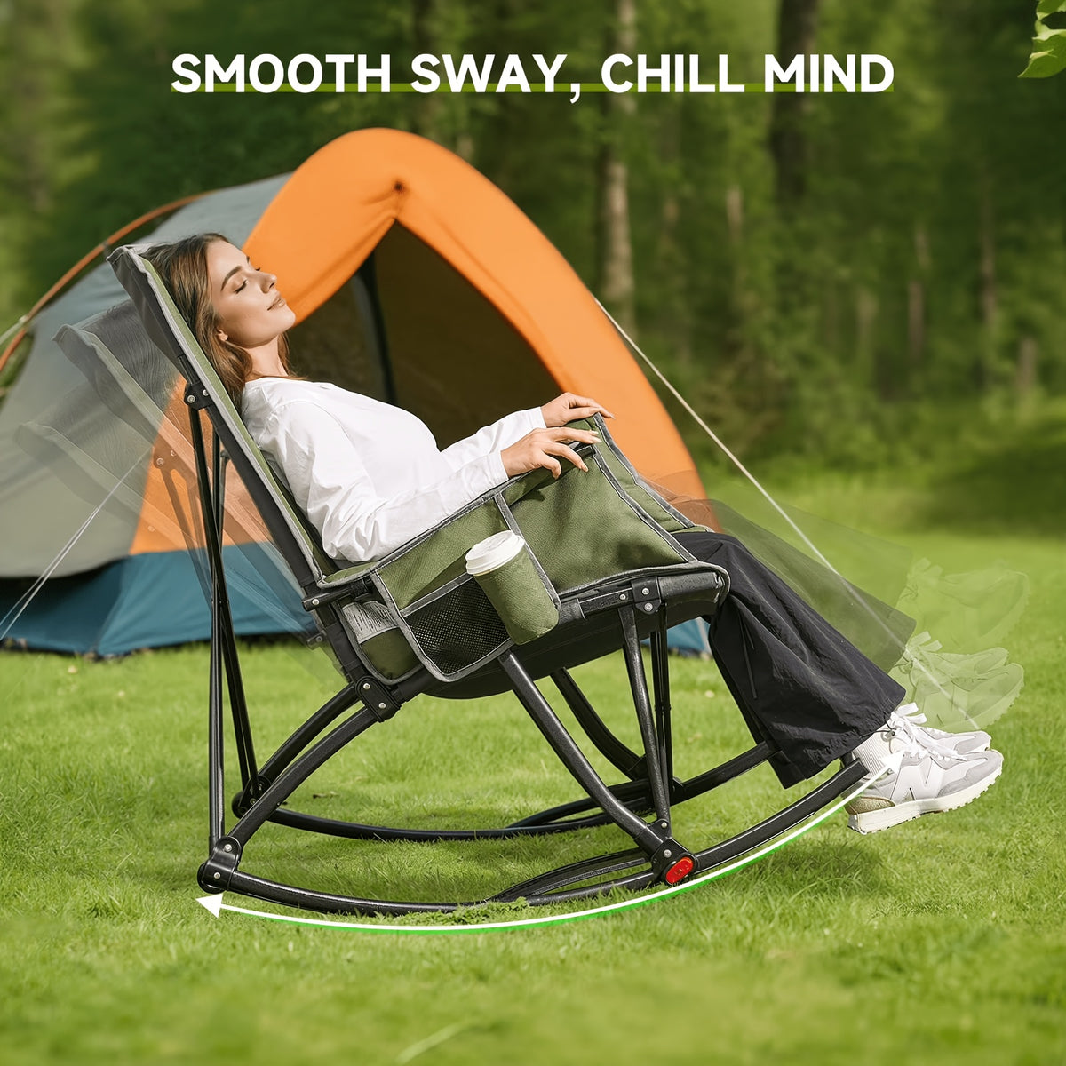 oversized camping chair   rest 330lbs heavy duty folding - Temu