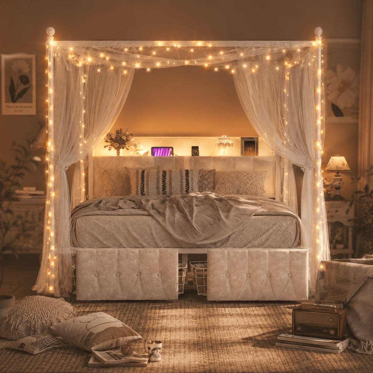 upholstered twin   ambient - Temu