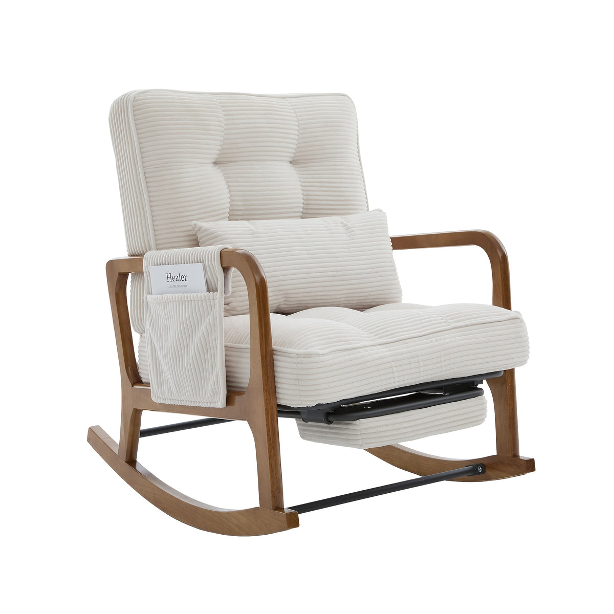 modern corduroy leisure rocking recliner side pocket - Temu