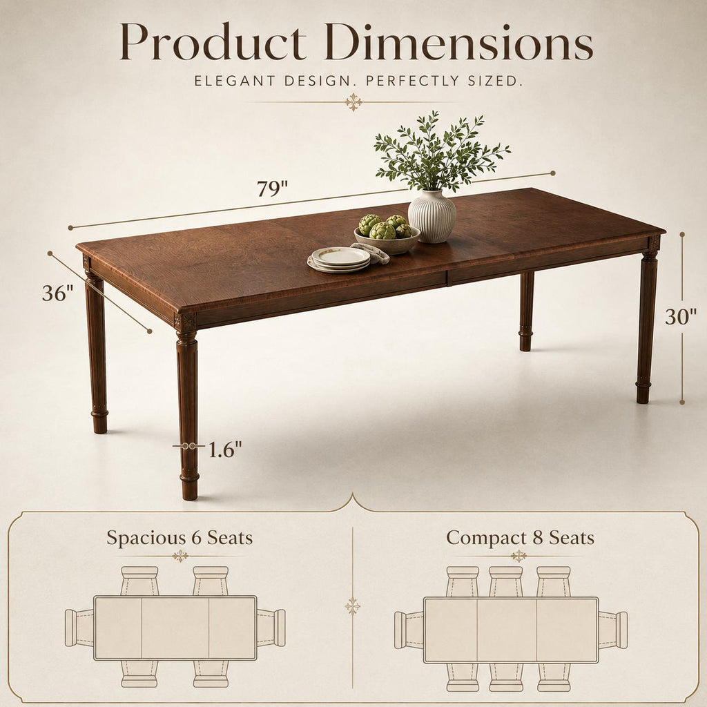 grain farmhouse dining table set soft - Temu