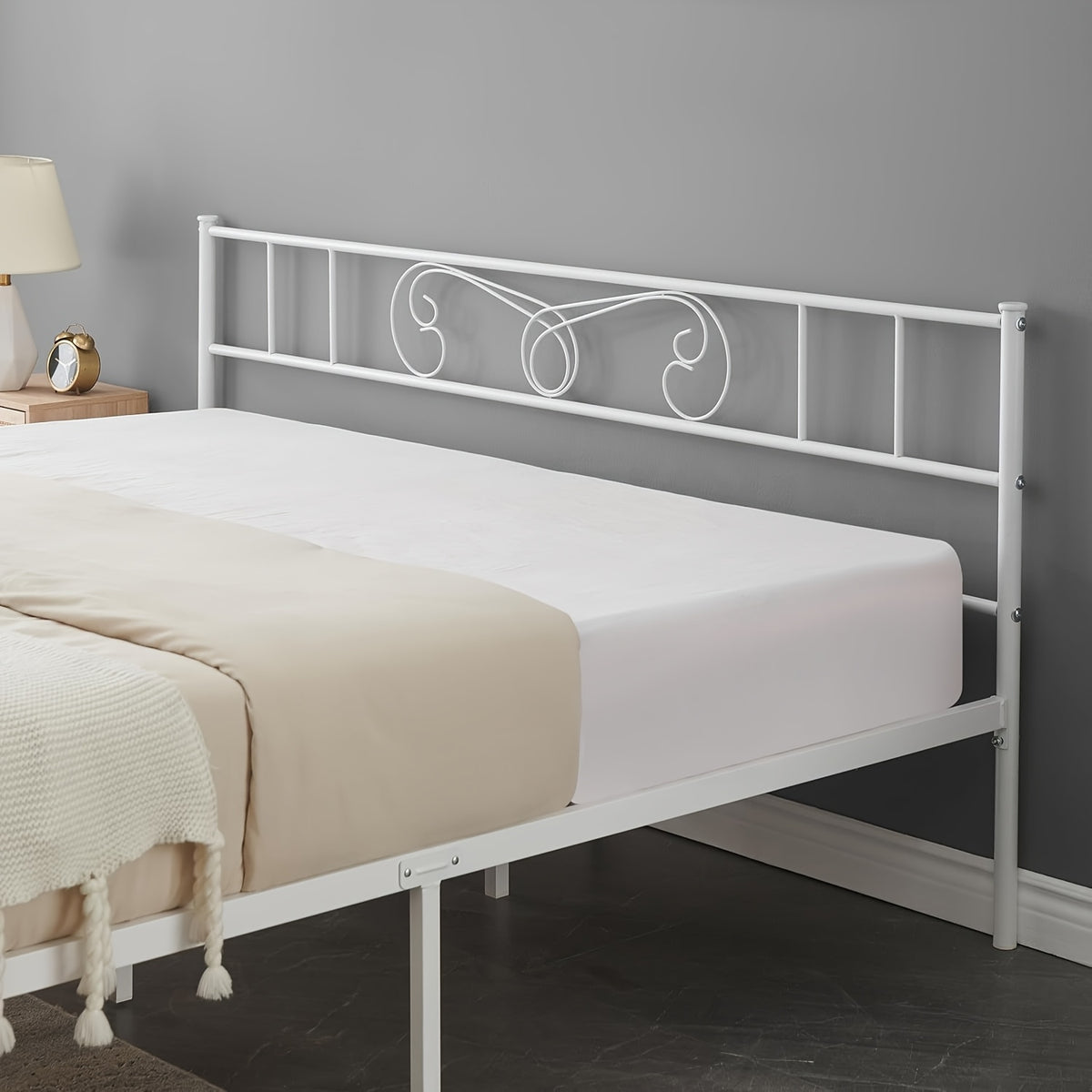 bed frame platform headboard footboard bed frame mattress - Temu