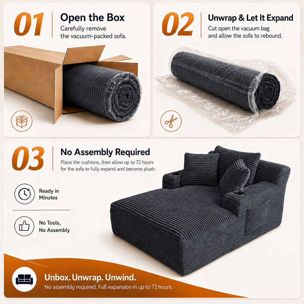 67 oversized cloud corduroy boneless chaise lounge cup - Temu
