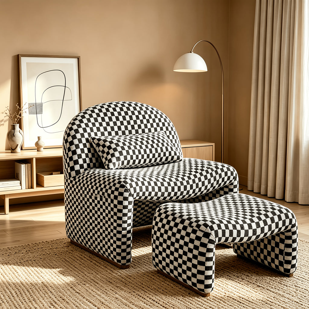 28 w checkered accent chair   set modern   - Temu