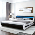 modern upholstered led bed frame adjustable headboard   - Temu