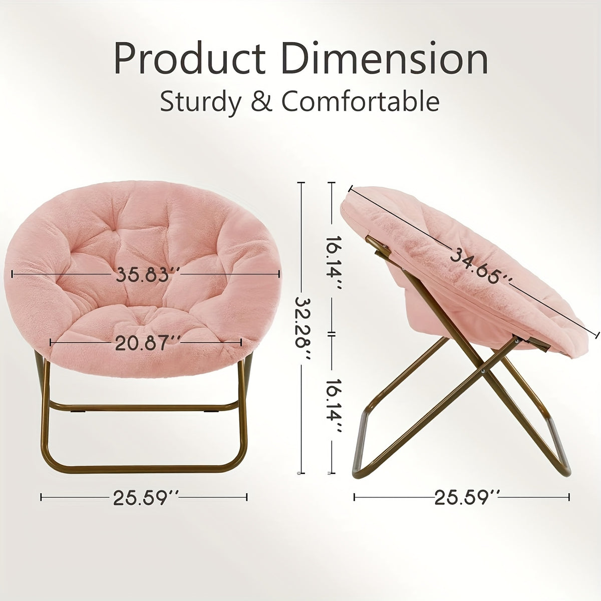 round folding leisure chair perfect relaxing in bedroom - Temu