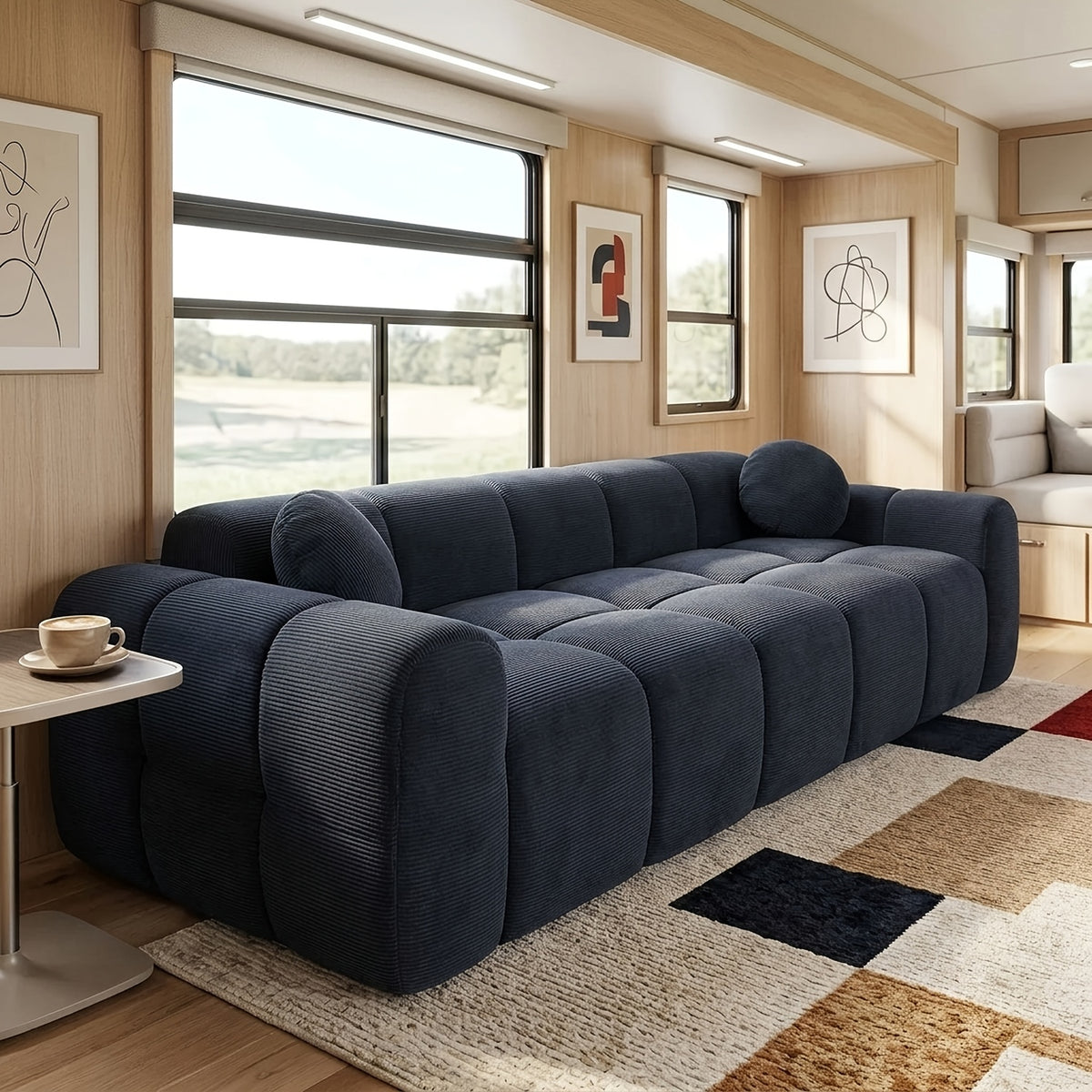 98 4 inch boneless sofa couch 2 pillows extra deep seats - Temu