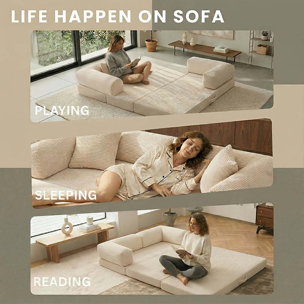 4 in 1 convertible sofa bed futon foldable sleeper system - Temu