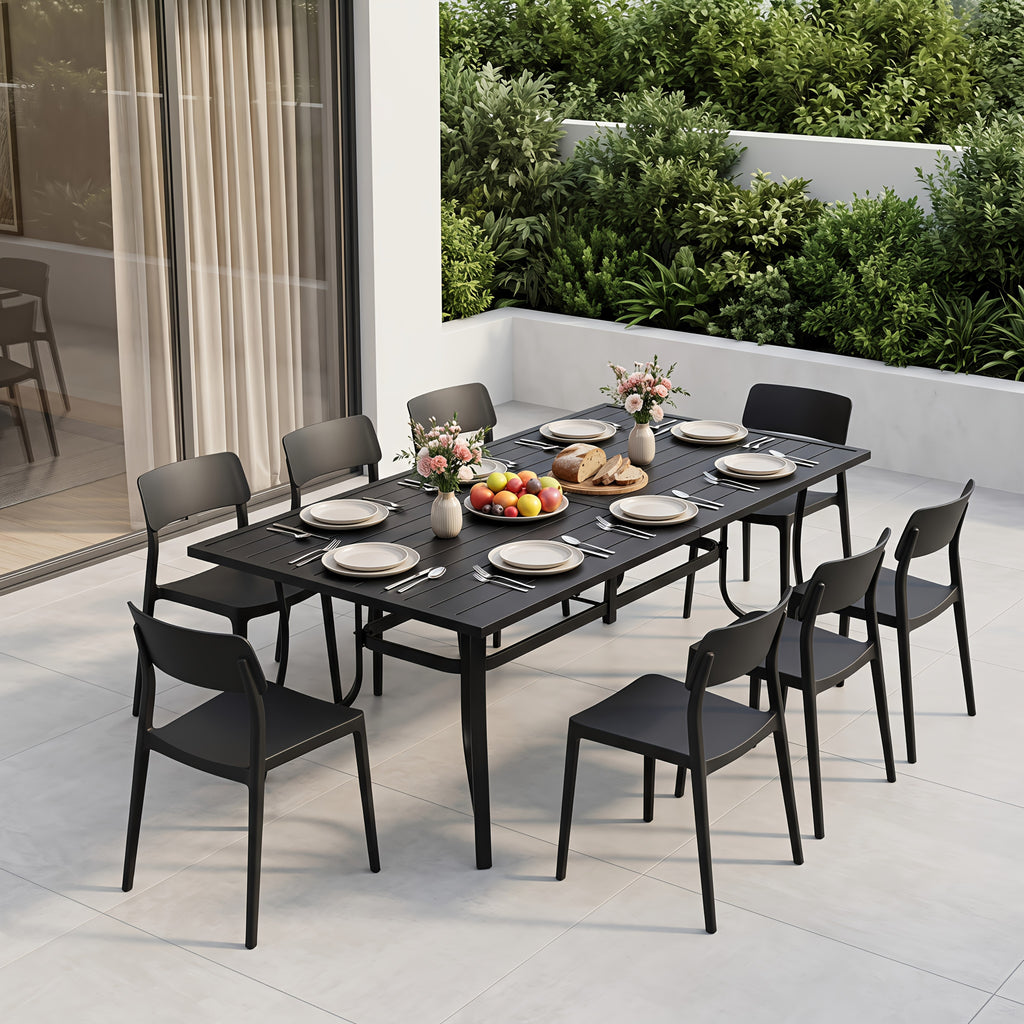 35 8 63 75 6 rectangular metal outdoor dining table weather - Temu